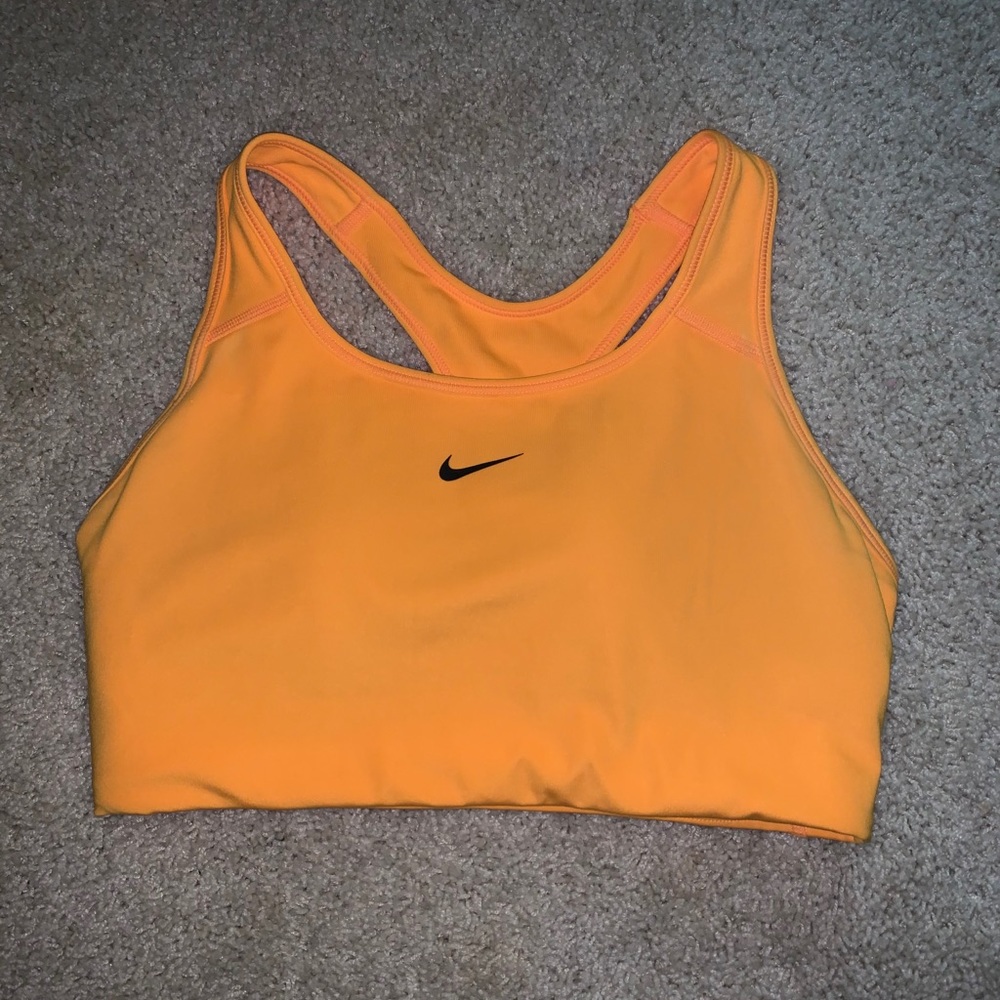 yellow nike sports bra